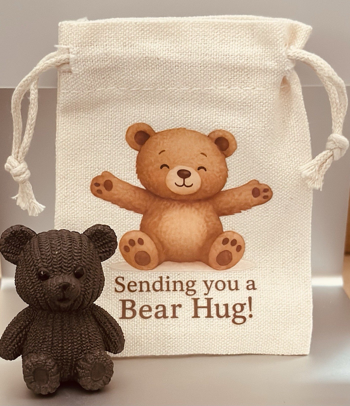 Pocket Bear Hug Teddy Worry Anxiety Gift Bag Love Good Luck Birthday positivity
