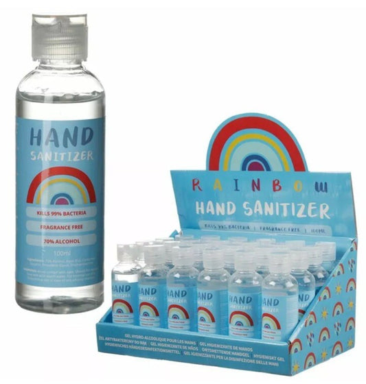 Rainbow Hand Small Sanitiser Gel 100ml Bottle Anti Bacterial