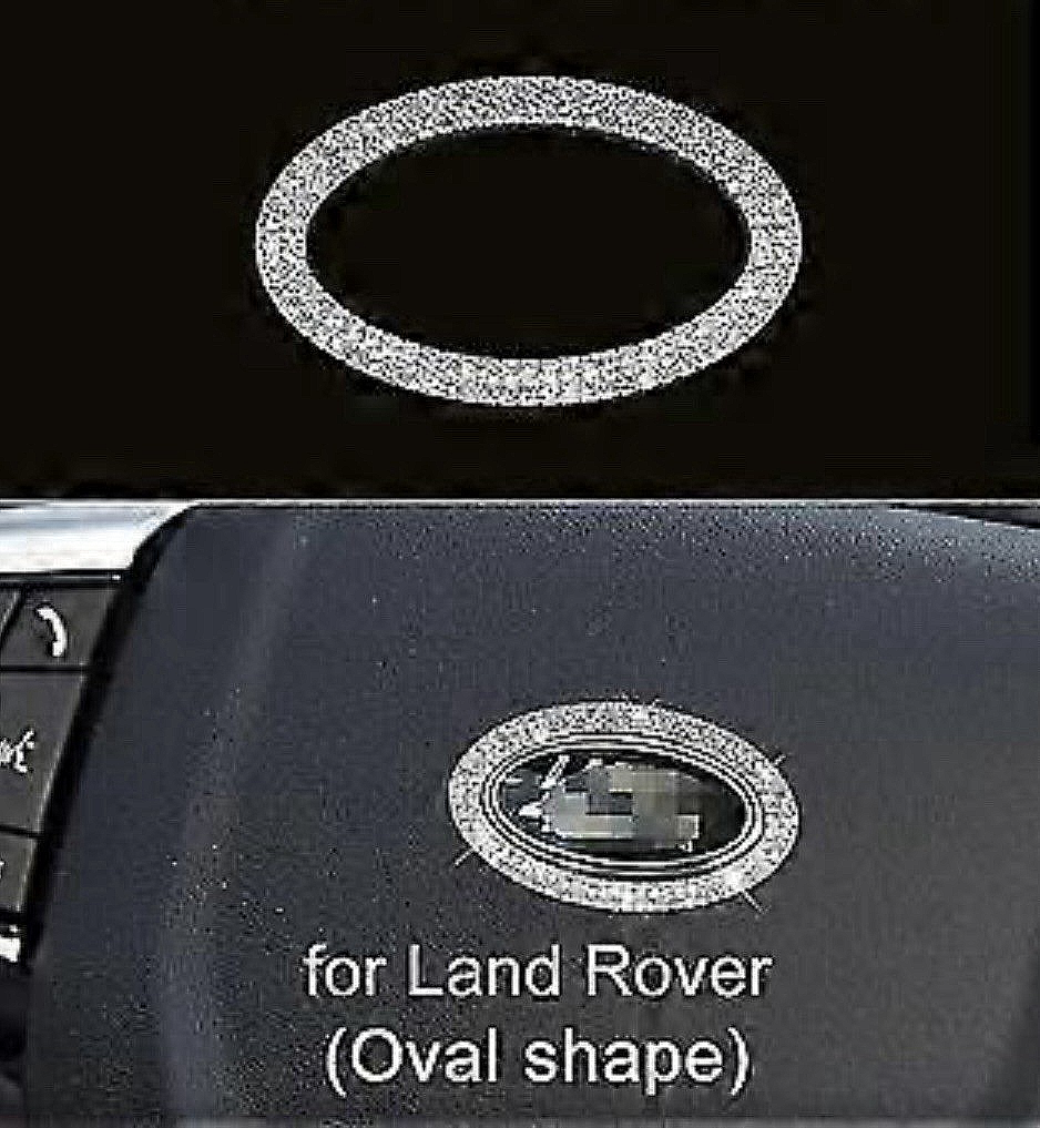 Car Landrover Rhinestone Steering Wheel Emblem crystal Diamond Sticker Logo