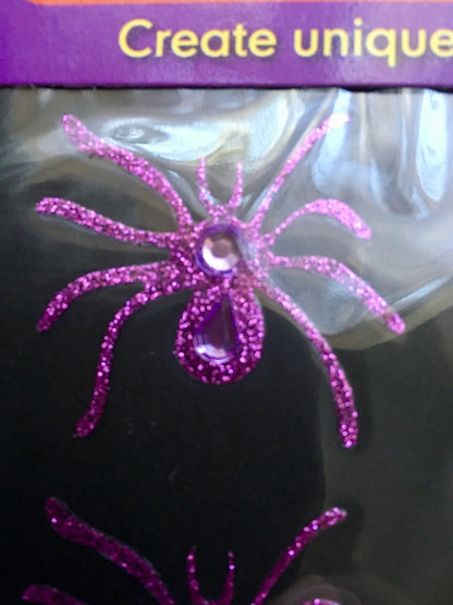 15 spider Halloween Temporary Tattoo Body Art glitter sparkly Decoration girly