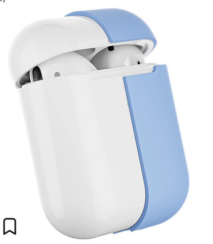 Airpods 1 & 2 Silicone Case Blue Skin Shockproof TPU Ear Plugs Buds