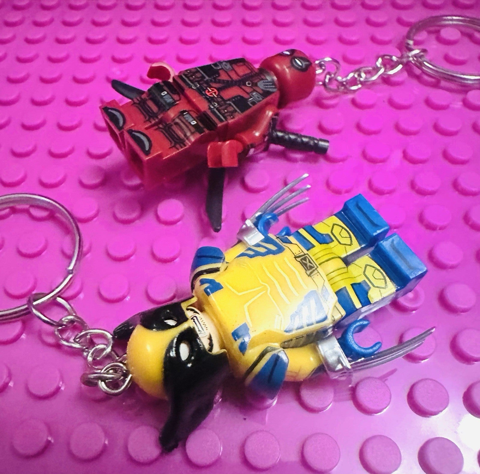 Set Deadpool Wolverine Mini Keyrings Car Keys Sons Dads Friends Christmas Gift
