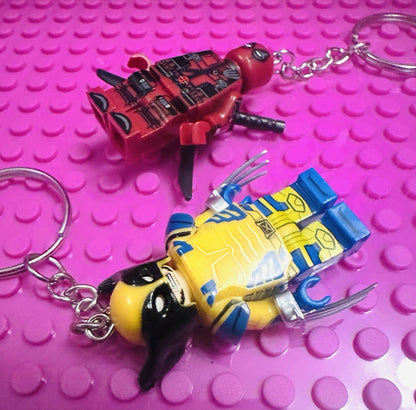 Set Deadpool Wolverine Mini Keyrings Car Keys Sons Dads Friends Christmas Gift