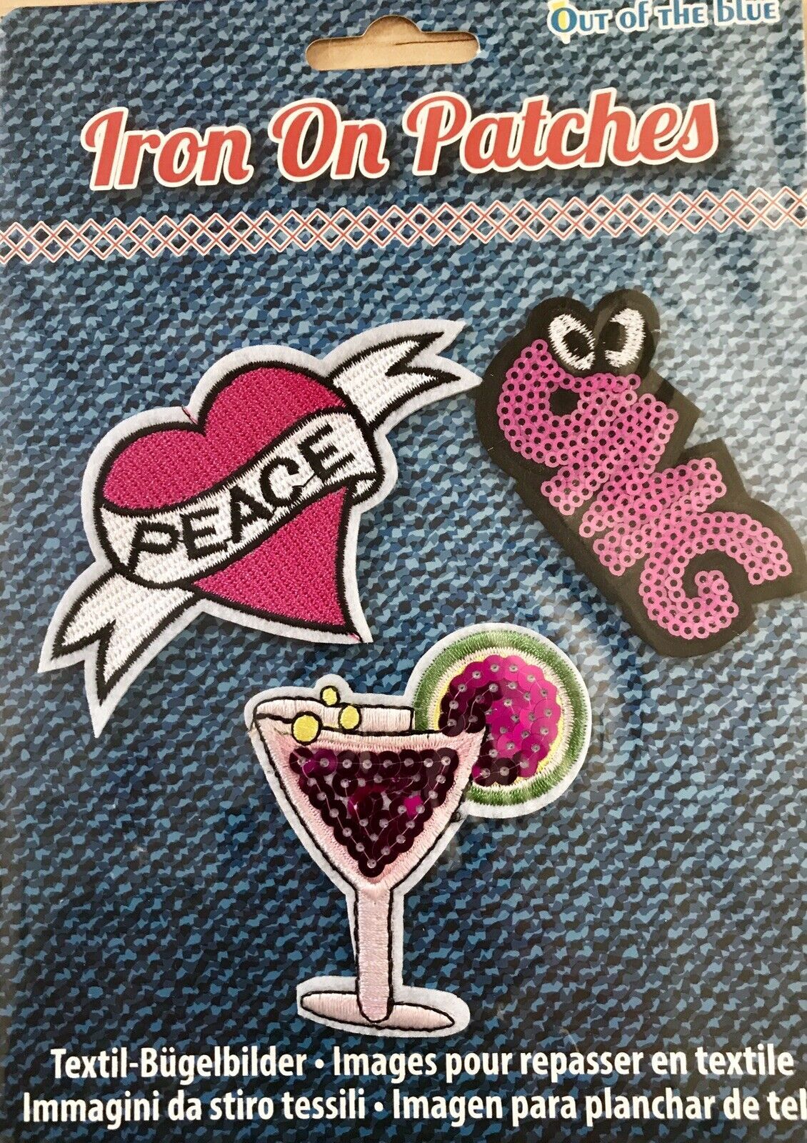 3 Sequin Motif Badges Clothes Fabric Patch Embroidered iron sew Appliqué Design