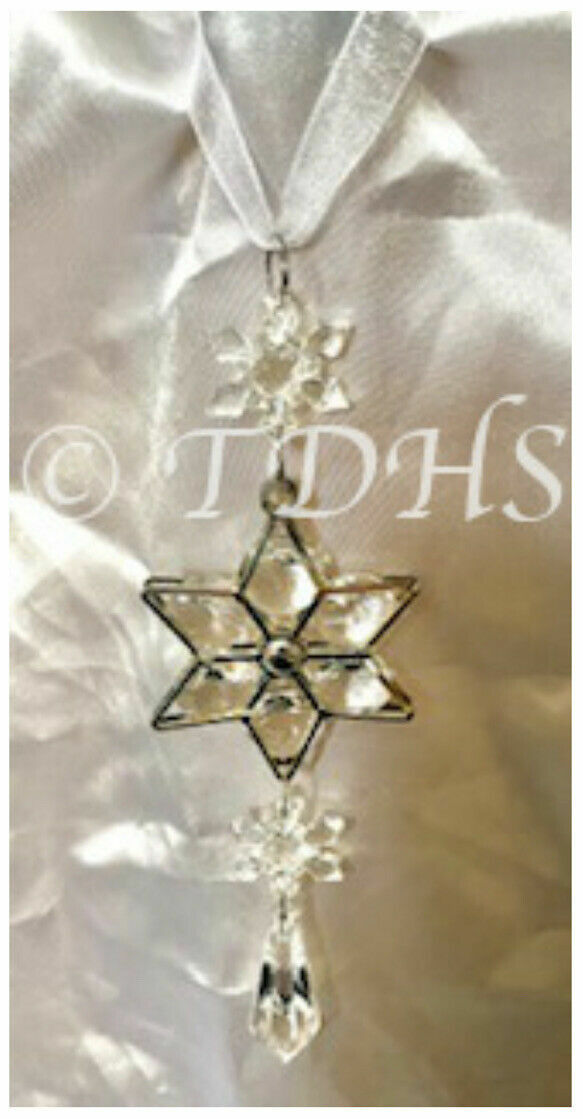 Silver Crystal Hanging home Decoration bell star Hearts diamond Acrylic Ribbon