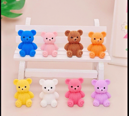 Mini Sitting Teddy Bear Figure Care Pink Brown Gift Love Cute Girlfriend Love