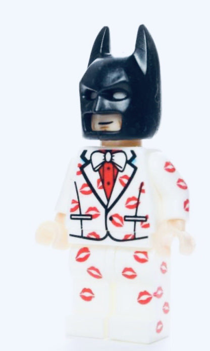 Kiss Kiss Batman Valentines Keyring 3D DC Bag Charm Car Chain Key Gift Boyfriend