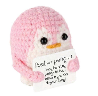 2 X Positive Penguin Grey Pink Xmas Positive Gifts Positivity Gifts Thoughtful