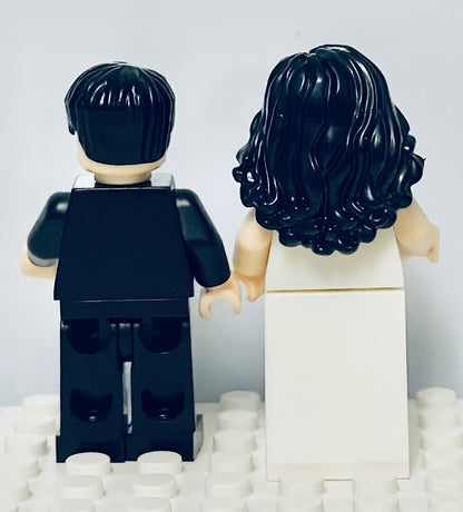 Bride & Groom Wedding Figure couple mini blocks Cake Topper MR & MR MRS & MRS