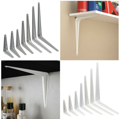 LONDON SHELF BRACKET QUALITY WHITE GREY METAL L SHAPE SUPPORT WALL DIY STORAGE