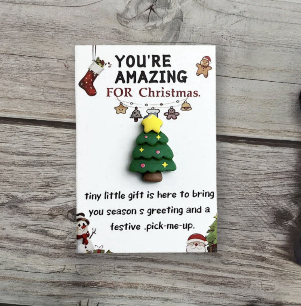 Christmas Gift Pocket Hug Your Amazing Santa Reindeer In Card Gift Secret Santa