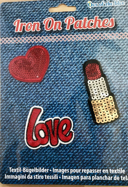 3 Sequin Motif Badges Clothes Fabric Patch Embroidered iron sew Appliqué Design