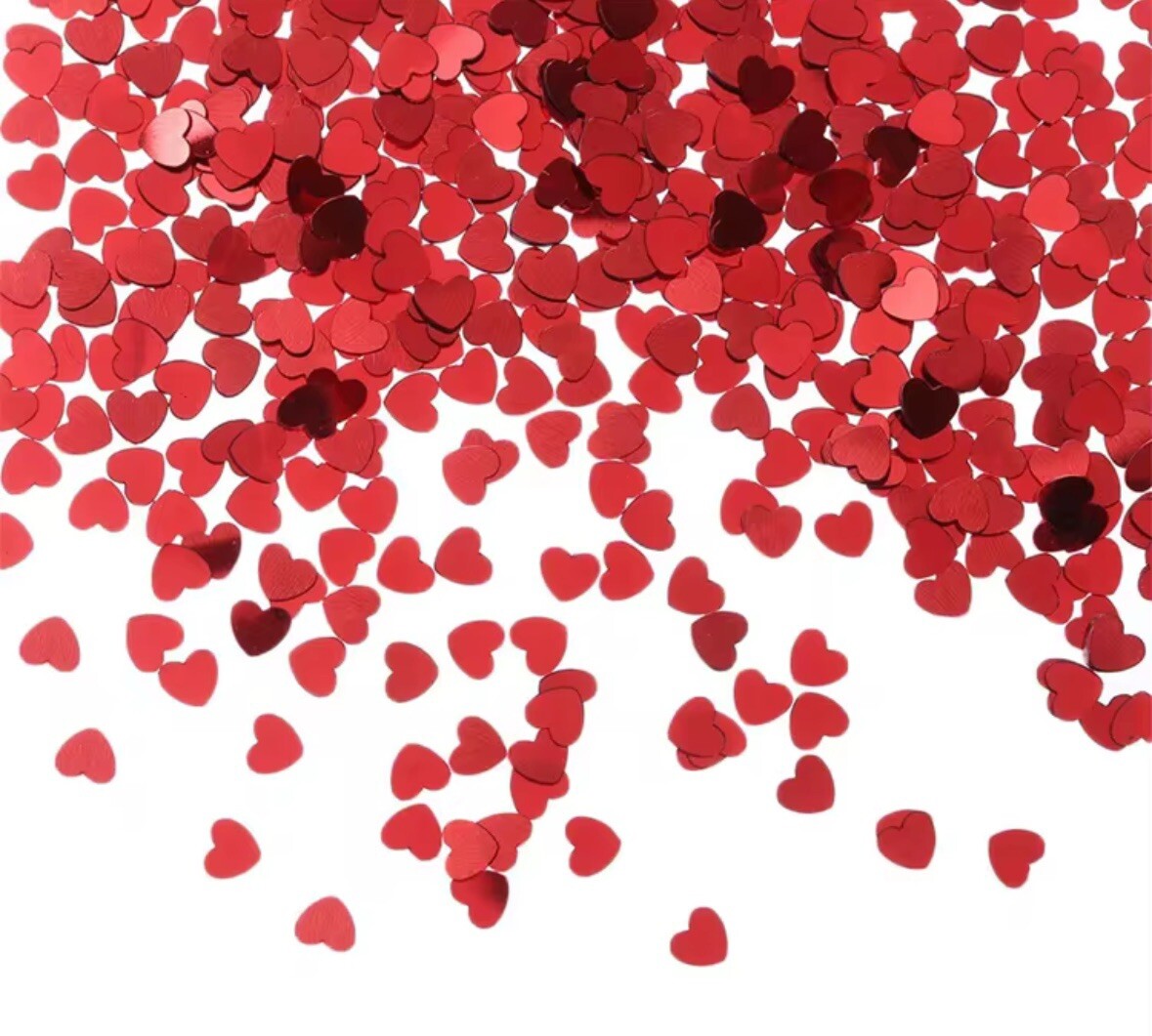 Red Heart Table Confetti Wedding Valentine Day Engagement Party Decor Sprinkles