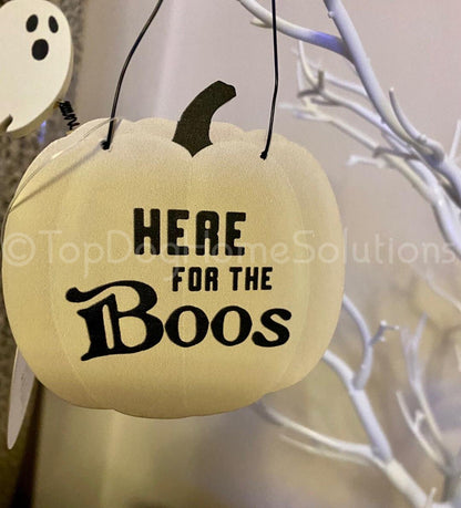 Funny Halloween Sign Hanging Decoration Pumpkin Ghost Bat Rustic Humour joke