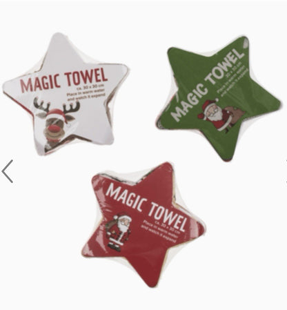 Christmas Magic Flannel Face Santa Rudolph Towel cloth Kids Bath Wash Xmas