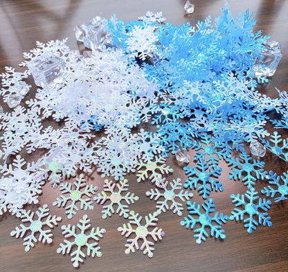 Snowflakes Christmas Confetti 20mm Table Sprinkles Party Decorations Xmas 300pcs