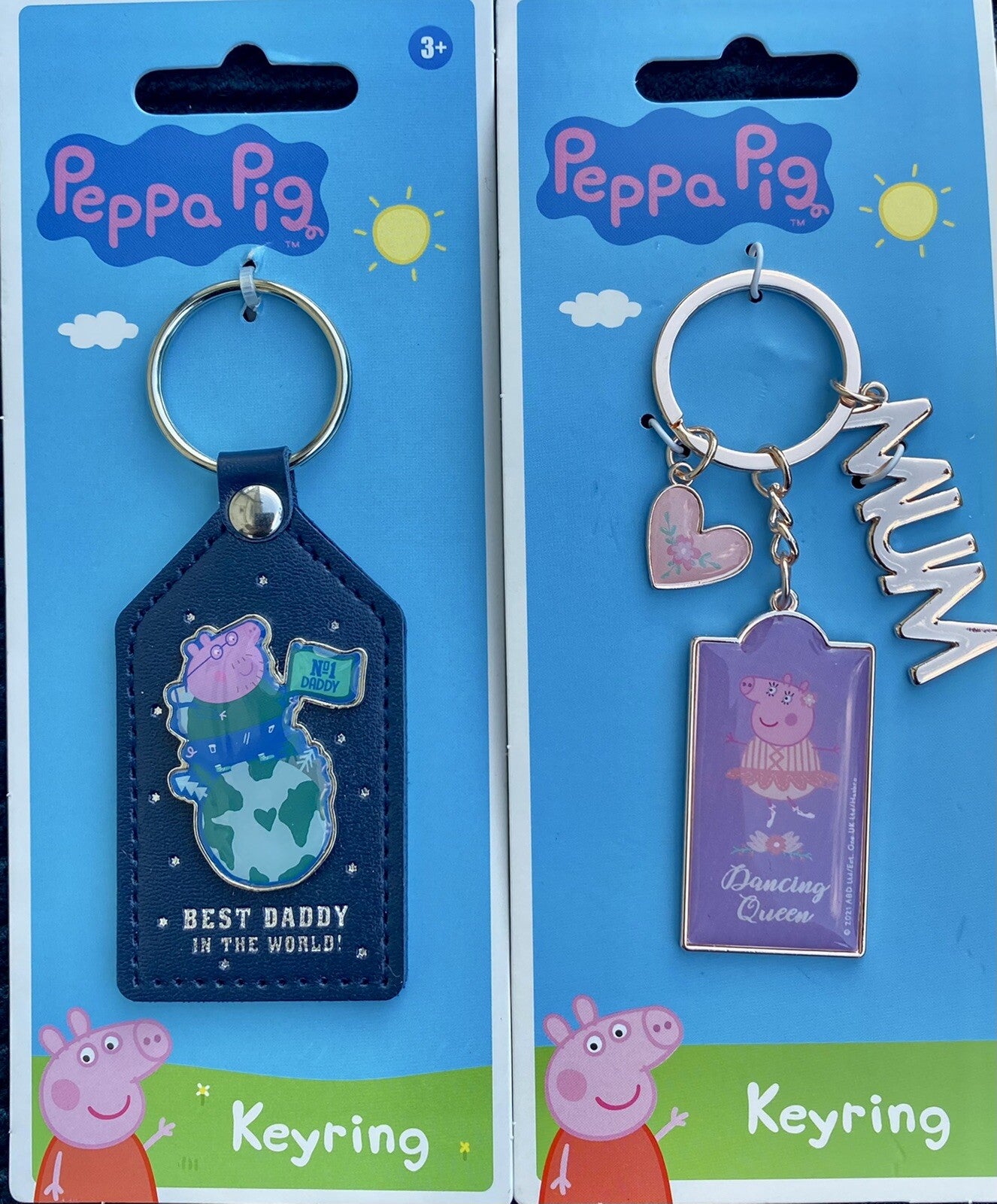 Mothers Day Mummy Pig Peppa Dancing Queen Keyring Pink Heart  Charm Bag