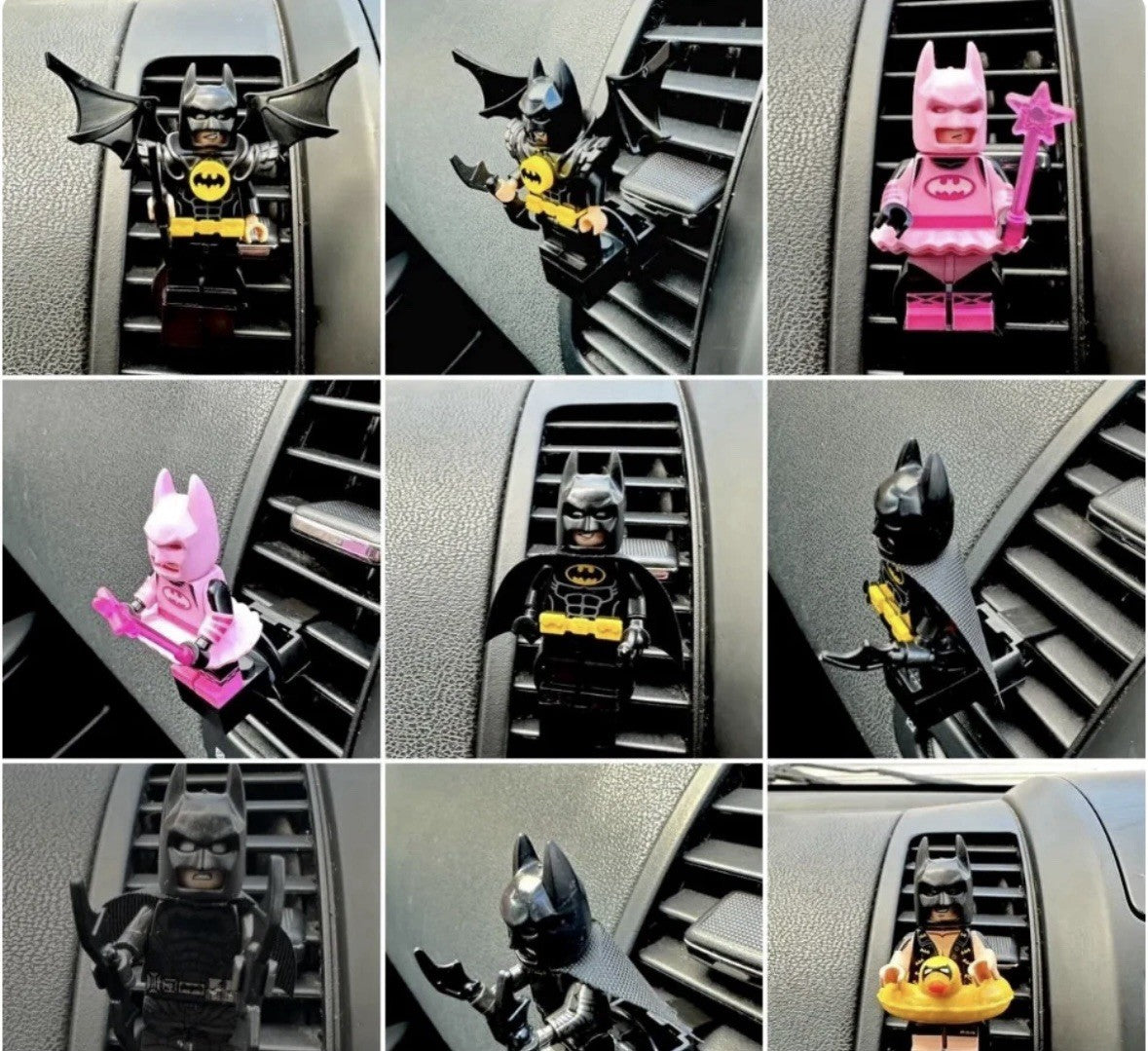 Batman Fairy Car Air Freshener Mini Handmade Figure Clip Vent Scent Christmas