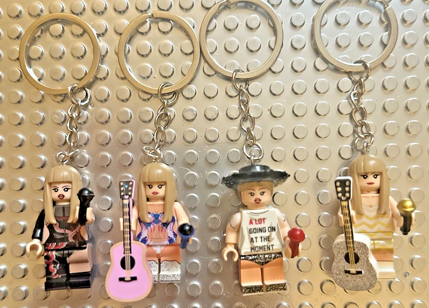 Cute Taylor Inspired 3D Mini Figure Keyring Keychain Eras Gift Music Pop Singer