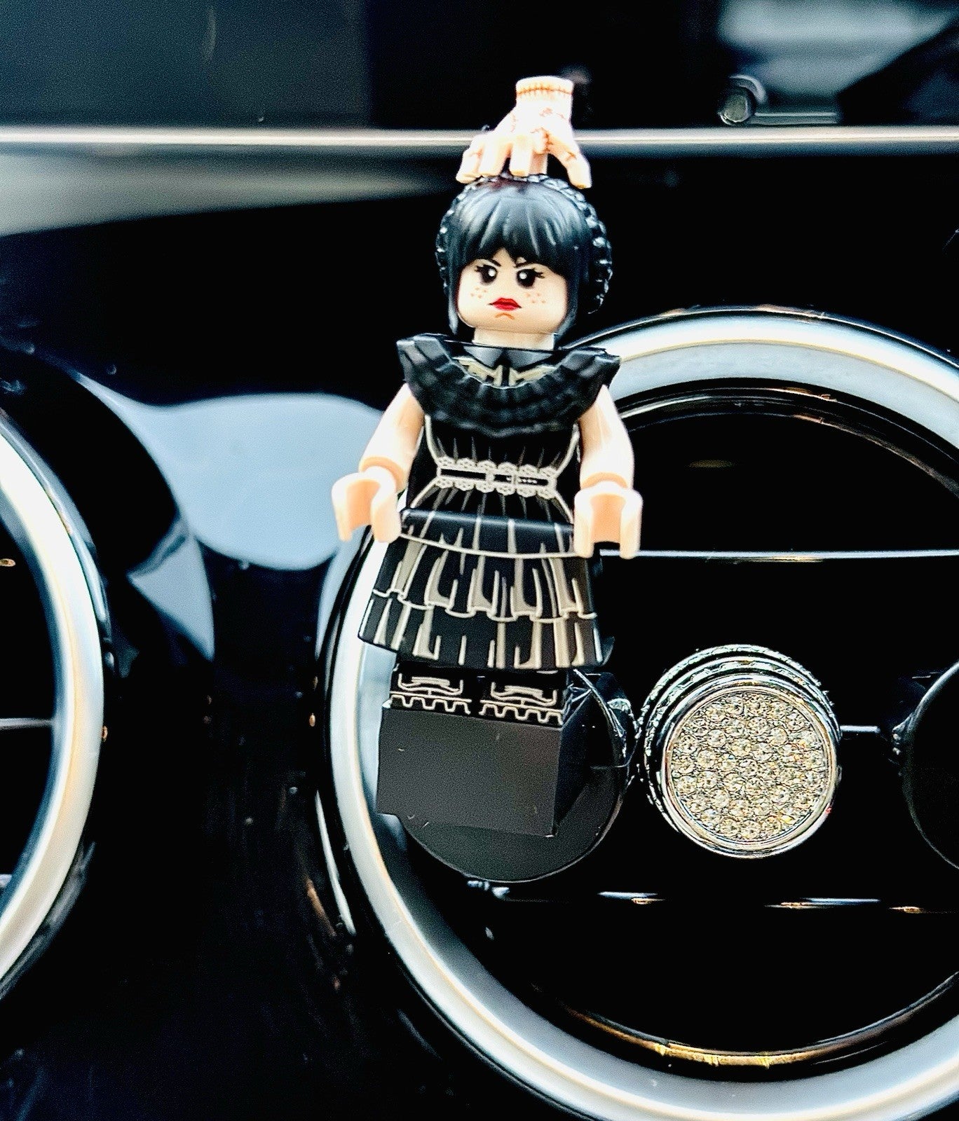 Wednesday Car Air Freshener Figure Halloween Mini Clip Vent Scent
