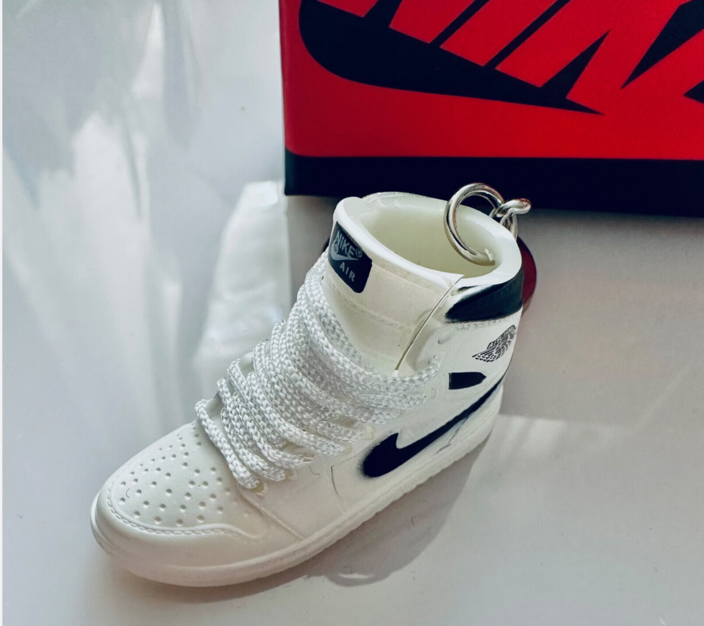 Nike trainer Sneaker keyring 3D Jordan Mini keychain sports shoe Car Key No Box.