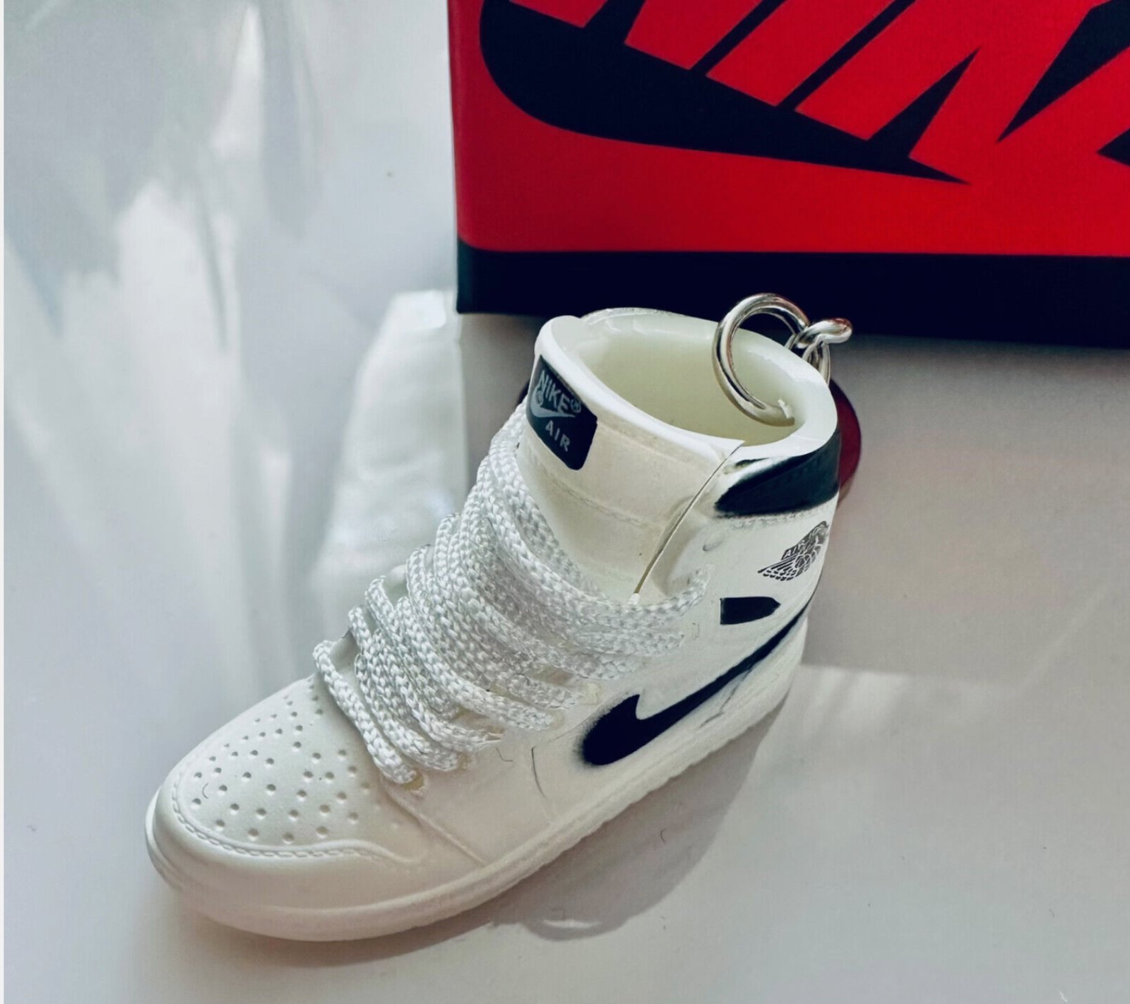 Nike trainer Sneaker keyring 3D Jordan Mini keychain sports shoe Car Key No Box.