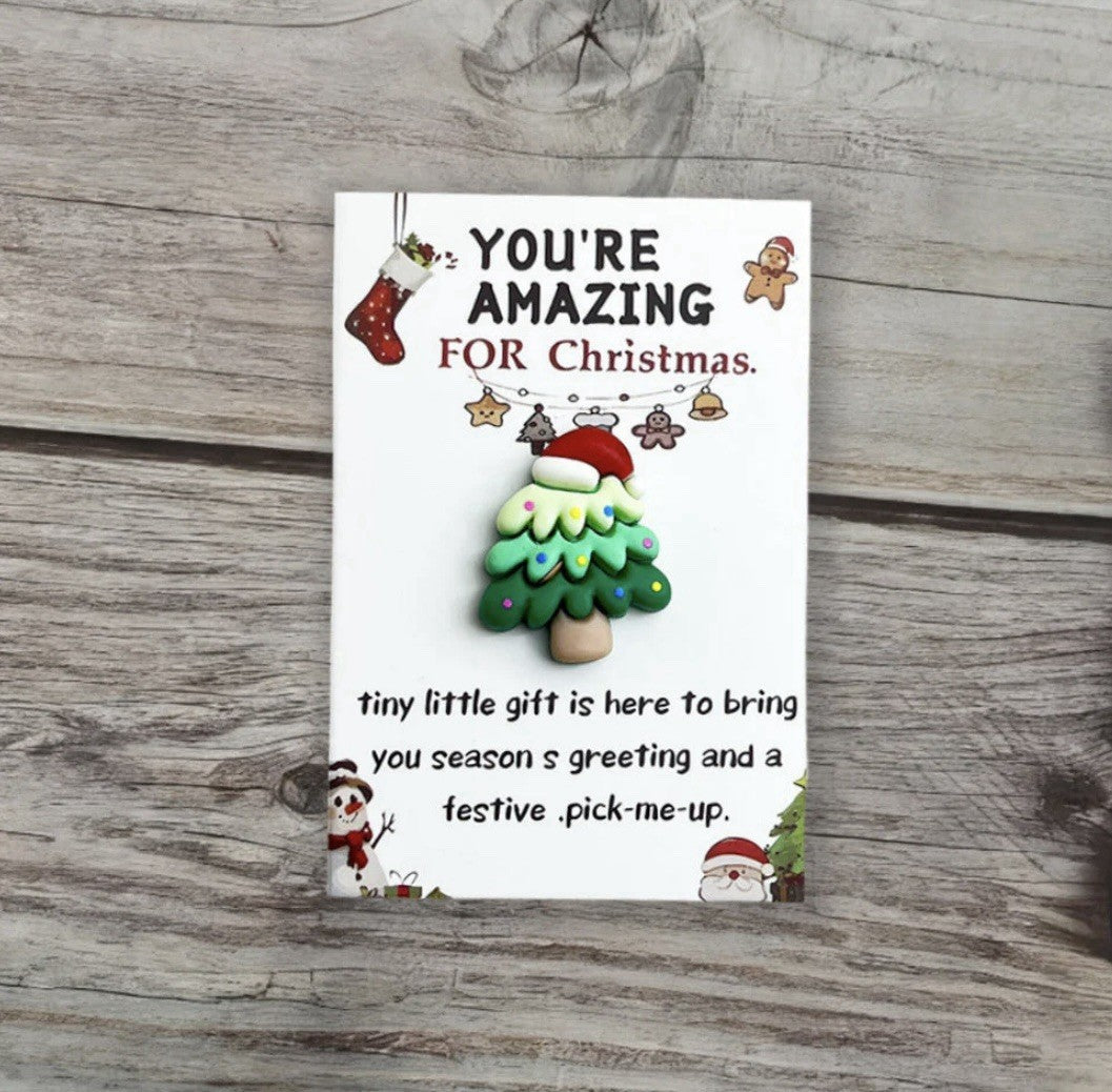 Christmas Gift Pocket Hug Your Amazing Santa Reindeer In Card Gift Secret Santa