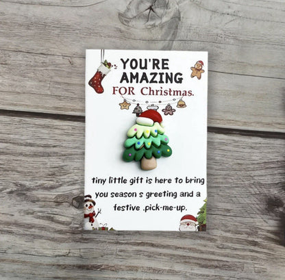 Christmas Gift Pocket Hug Your Amazing Santa Reindeer In Card Gift Secret Santa