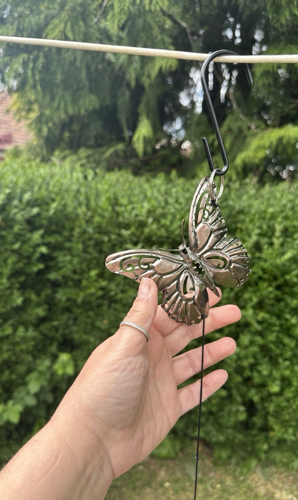 Animal Cat Dog Wind Chime Turtle Butterfly Outdoor Metal Home Patio Porch Garden
