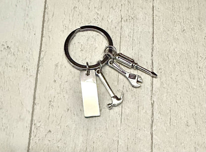 Tools Keyring Gift Dad Grandpa set DIY hammer screwdriver Stainless Steel UK🛠️