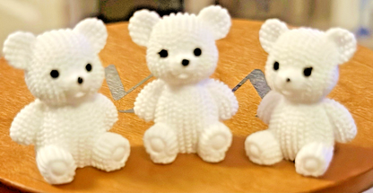 Mini Sitting Teddy Bear Figure Care Pink Brown Gift Love Cute Girlfriend Love