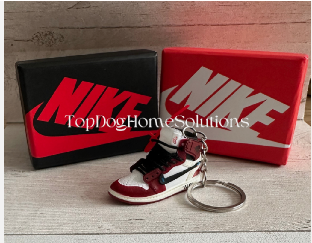Nike trainer Sneaker keyring 3D Jordan Mini keychain sports shoe Car Key No Box.