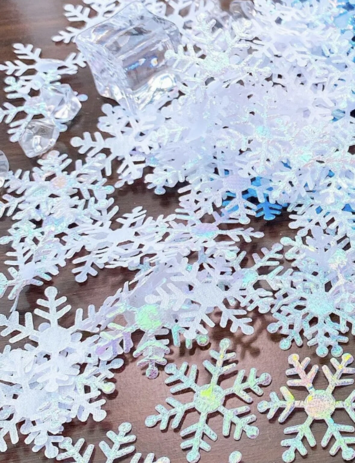 Snowflakes Christmas Confetti 20mm Table Sprinkles Party Decorations Xmas 300pcs