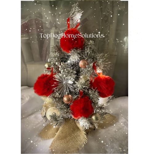 4 Xmas White Fluffy Pom Pom Hanging snowball Tree Bauble Decoration Quality