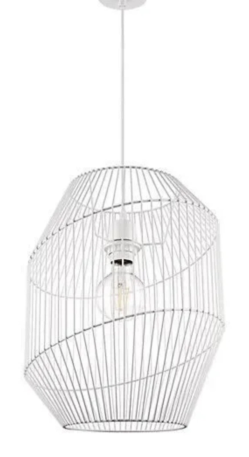 Pendant Ceiling Lampshade Matt Metal White Light Shade 300mm GoodHome IP20