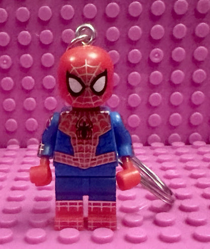 SPIDER-MAN KEYRING MARVEL BLUE & RED FIGURE CAR KEYS SUPERHERO INC GIFT BAG