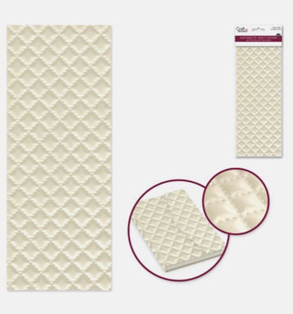 Leatherette Cream Self Adhesive Sticker Sheet Diamond 10cm X 25cm Upcycle Craft
