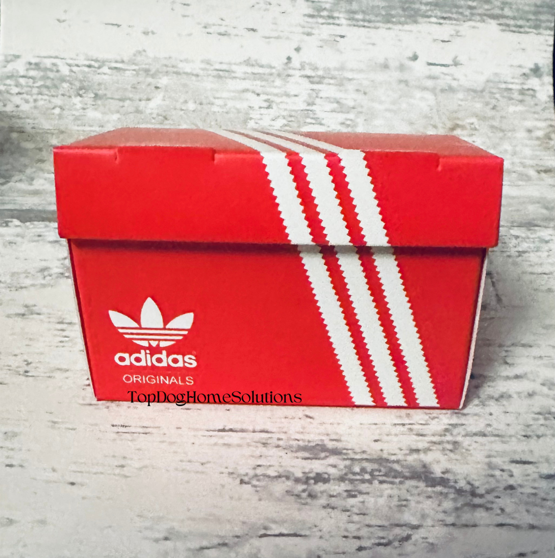 ADIDAS Mini Trainer Sneaker Shoe Box Gift Sport Football Red White Blue Pink