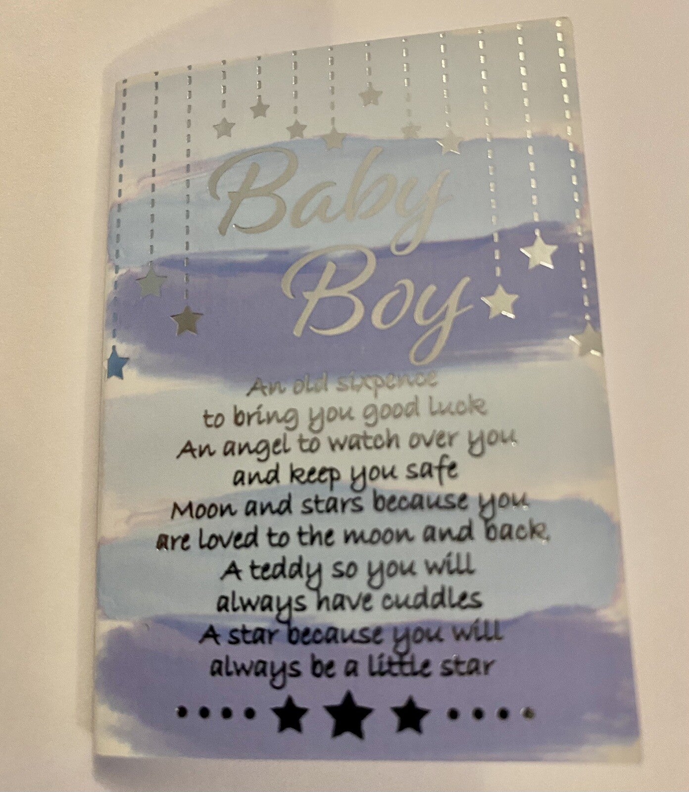 Baby Keepsake Boy To Treasure Angel Teddy Gift Box Poem Birth Christening Birth