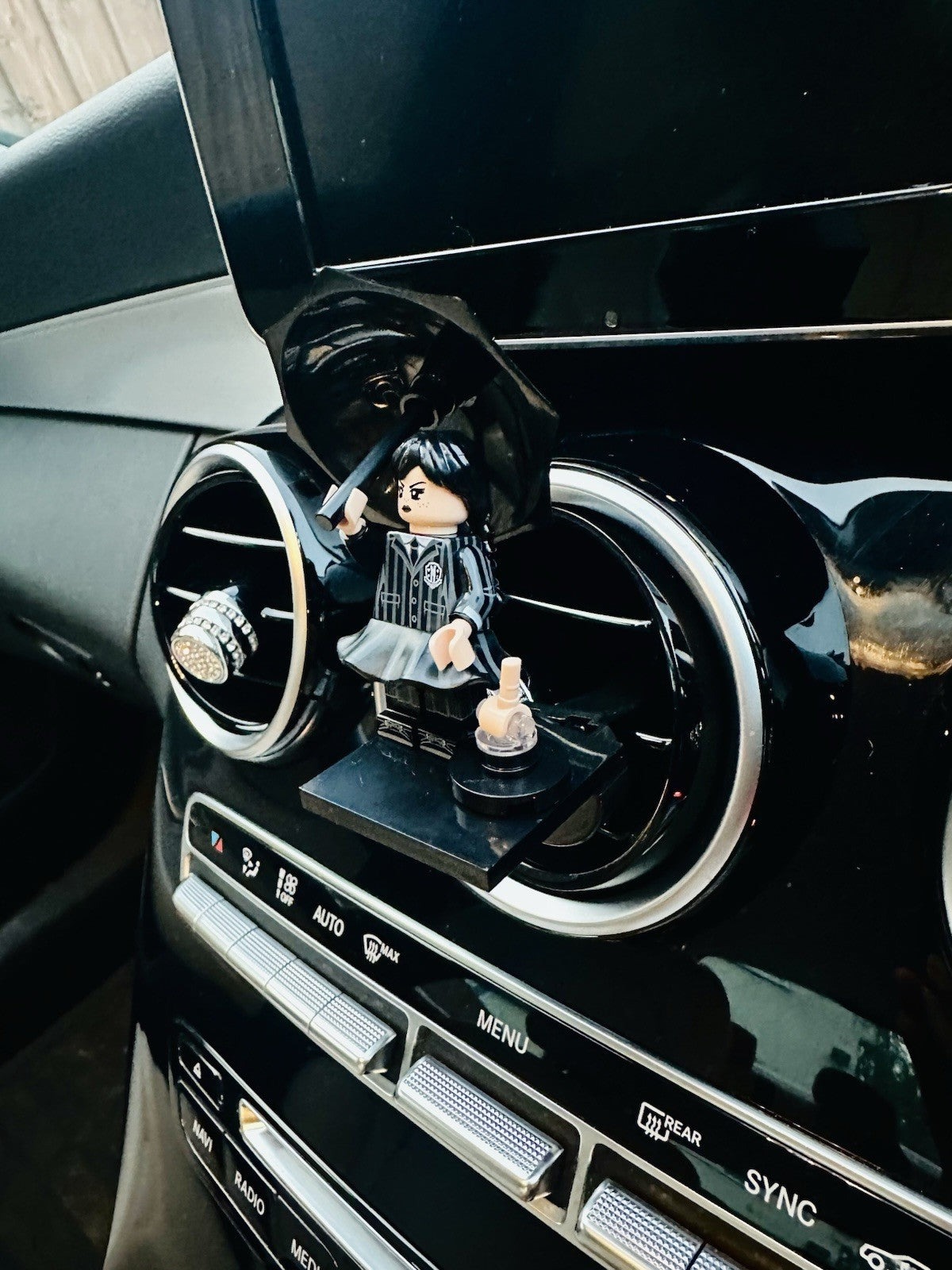 Wednesday Car Air Freshener Figure Halloween Mini Clip Vent Scent