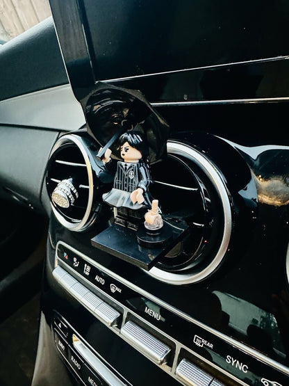 Wednesday Car Air Freshener Figure Halloween Mini Clip Vent Scent