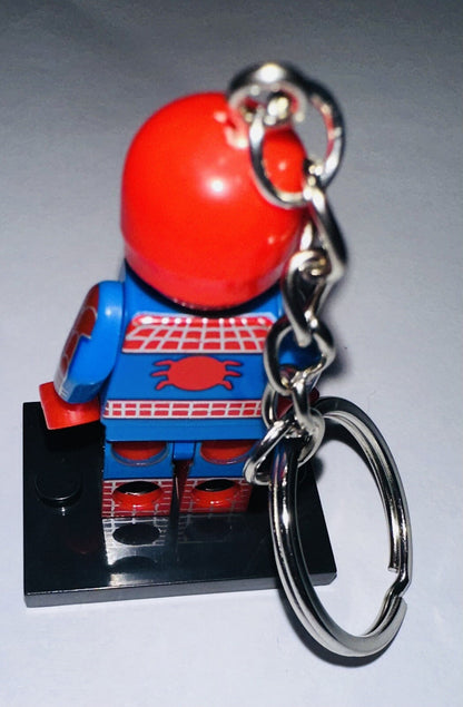 SPIDER-MAN KEYRING MARVEL BLUE & RED FIGURE CAR KEYS SUPERHERO INC GIFT BAG