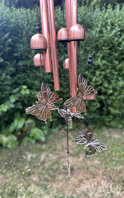 Animal Cat Dog Wind Chime Turtle Butterfly Outdoor Metal Home Patio Porch Garden