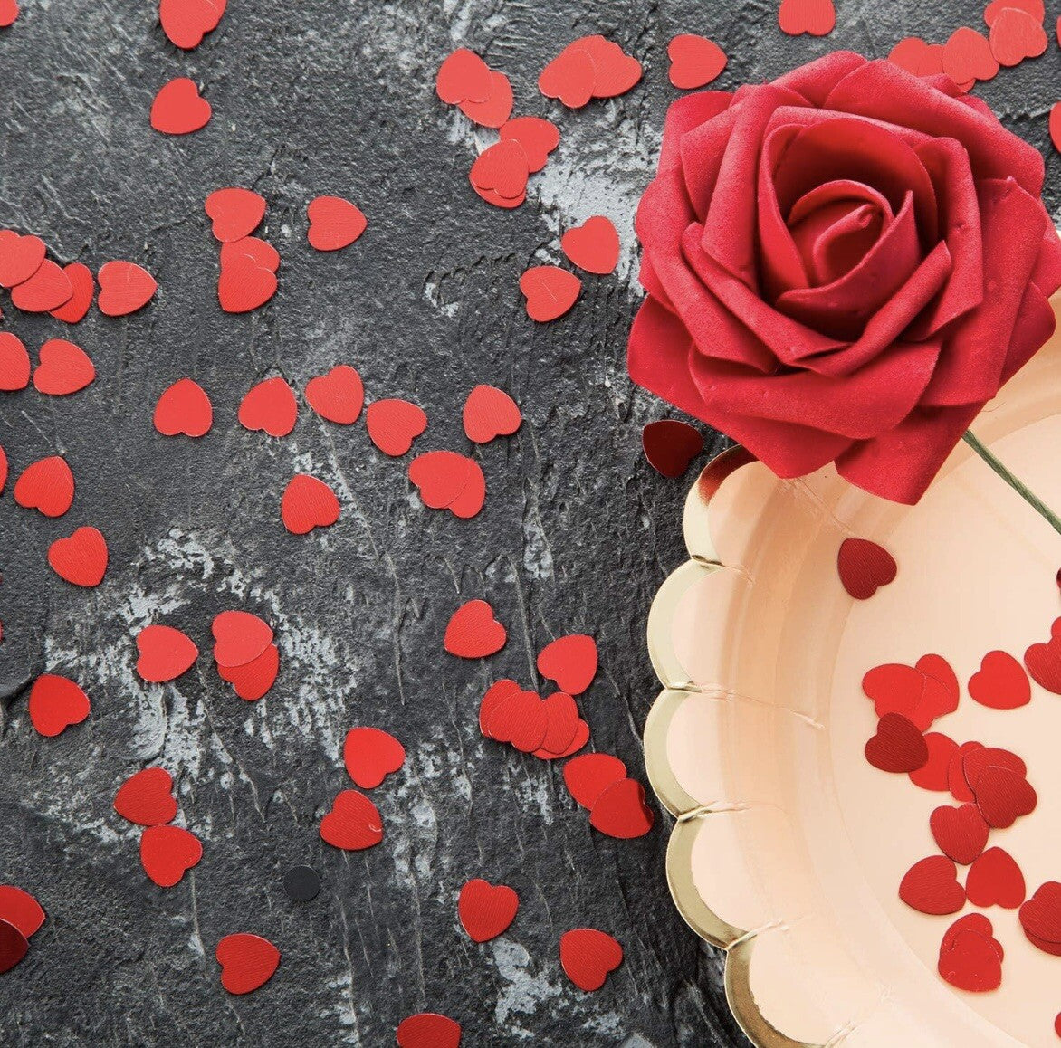 Red Heart Table Confetti Wedding Valentine Day Engagement Party Decor Sprinkles