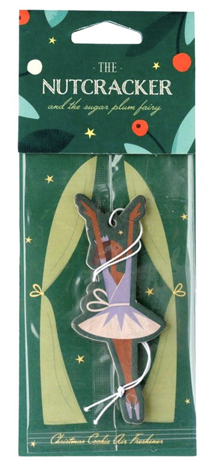 Ballerina Christmas Car Van Hanging Air Freshener Wardrobe Nutcracker Cookie