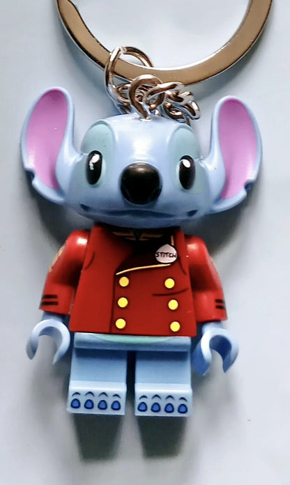 Stitch Brick Keyring 3D Bag Charm Car Chain Key Gift Bellboy Anime Pendant