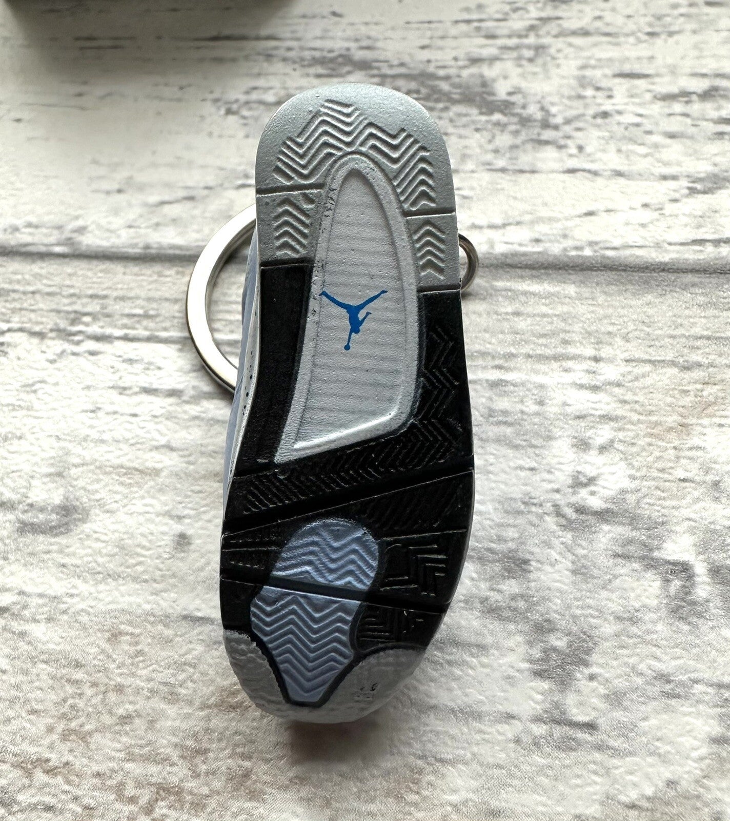 Mini Nike Jordan 4 3D Trainer sneaker Keyring Blue shoe Gift Box Christmas key