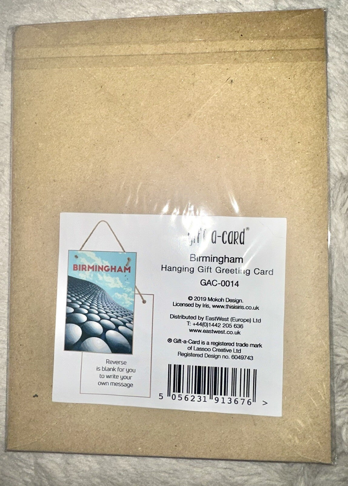 Birmingham Selfridges Hanging Card Gift Plaque Inc Envelope Greeting Landmark