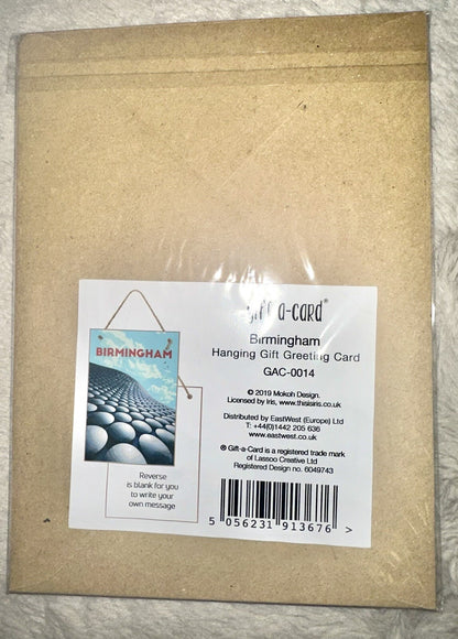 Birmingham Selfridges Hanging Card Gift Plaque Inc Envelope Greeting Landmark