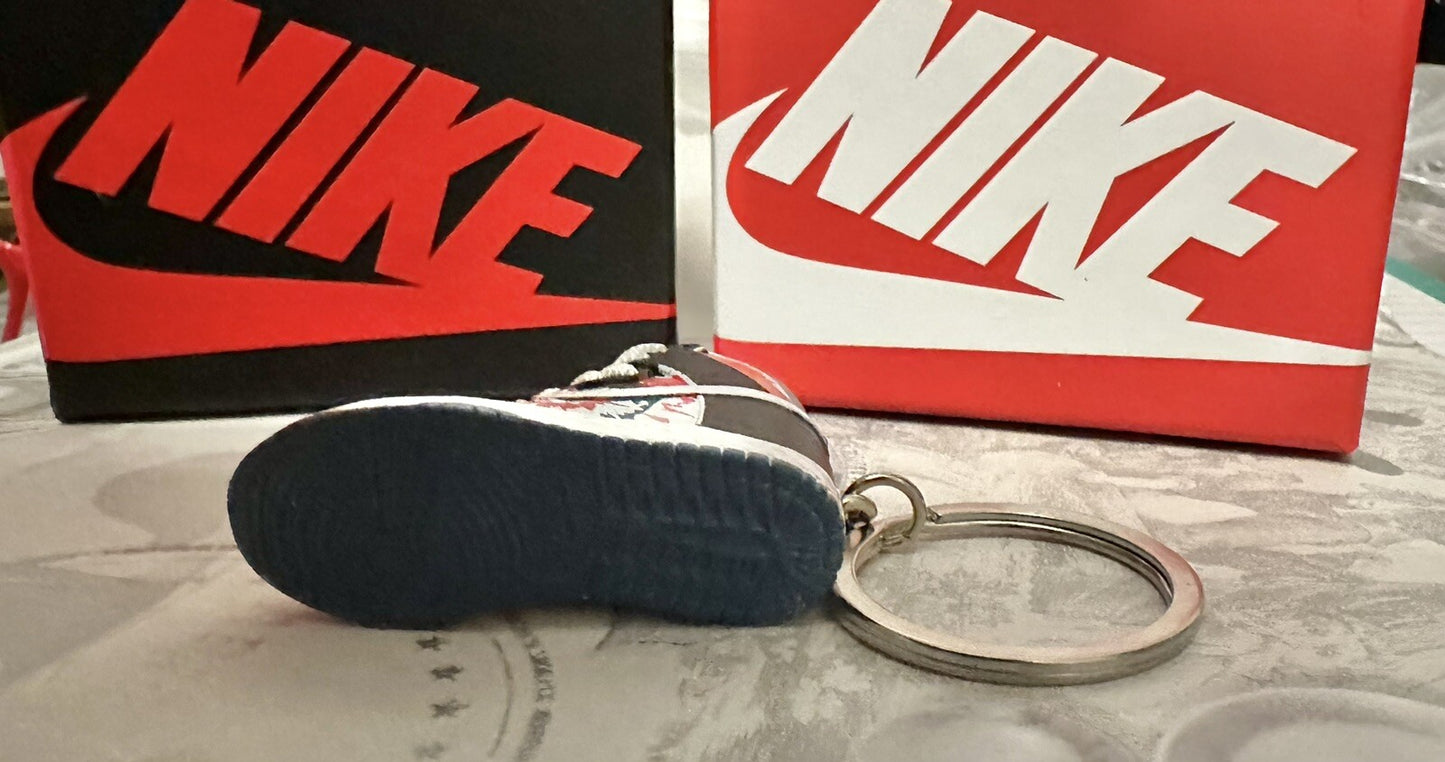 Nike Mini Jordan 3D Trainer sneaker Keyring Tie Die Huf Dunks High Pro SB Gift
